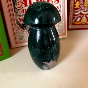 Dark blue Moss Agate Mushroom